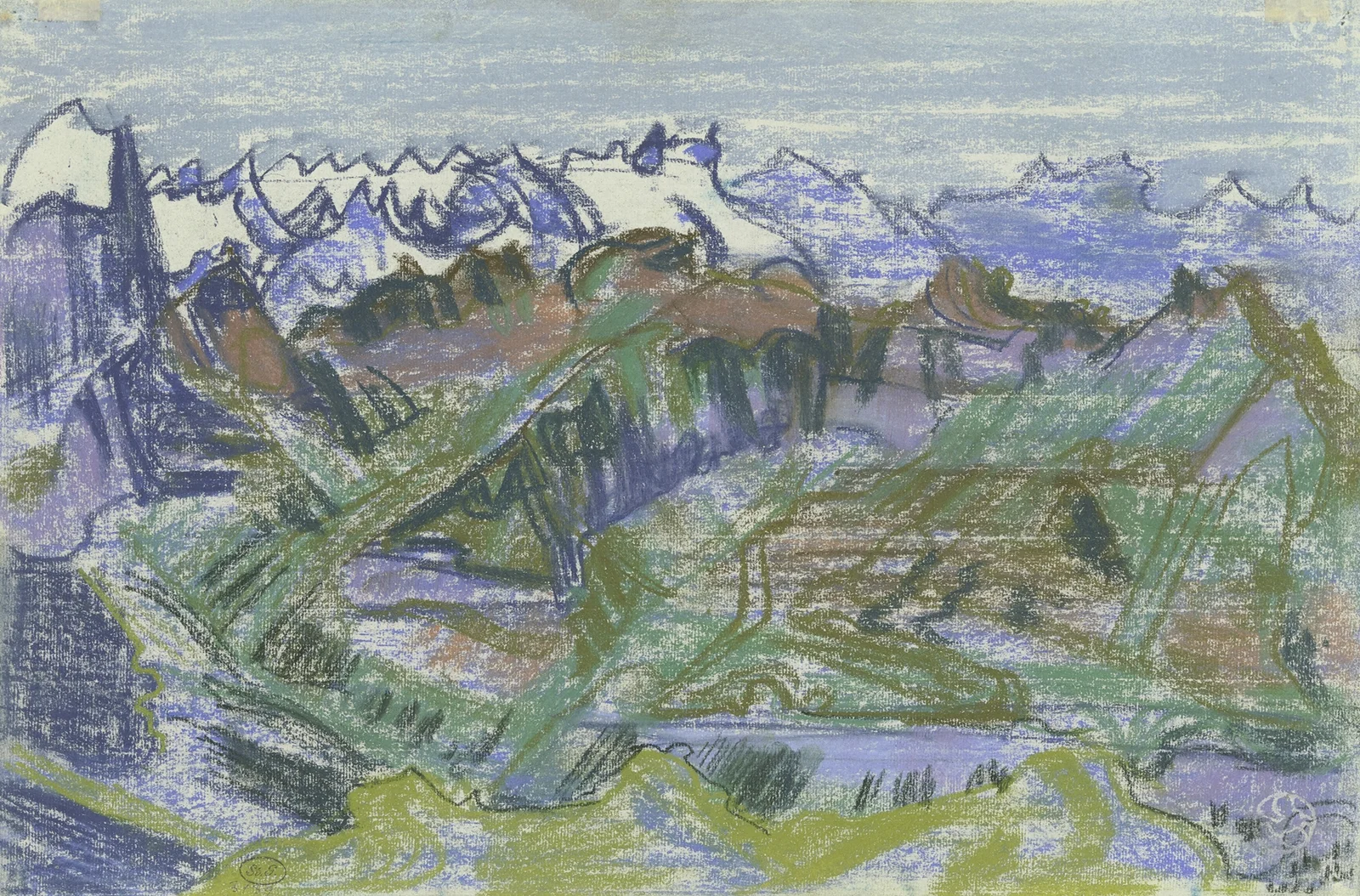 Mountainscape 2 av August Babberger