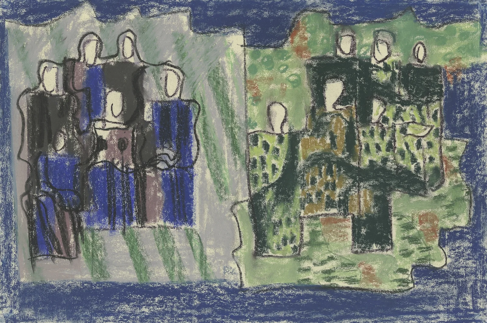Two female groups av August Babberger