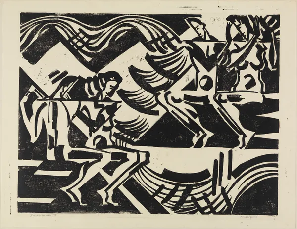 Zwei Paare in der Natur, Blatt II av August Babberger