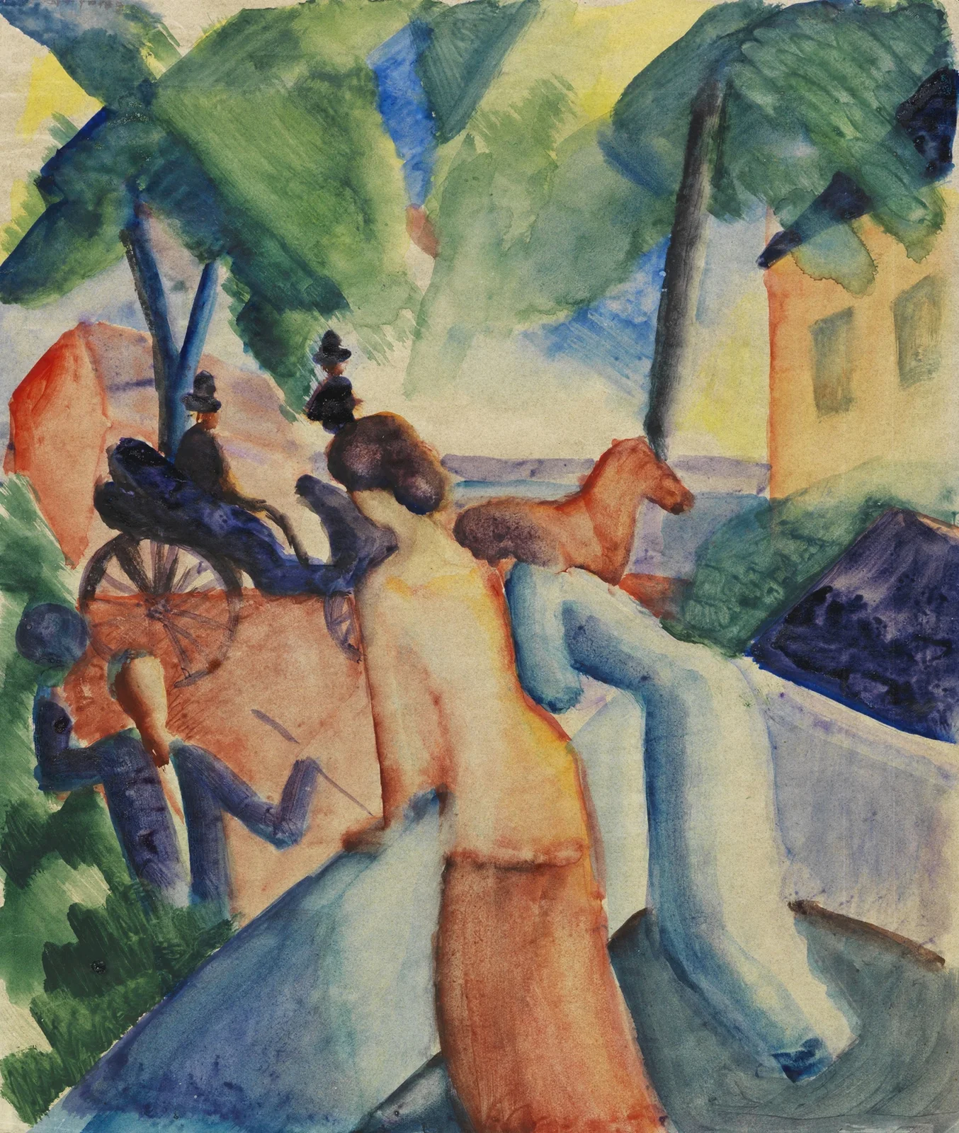Begrüssung (Thunersee) av August Macke