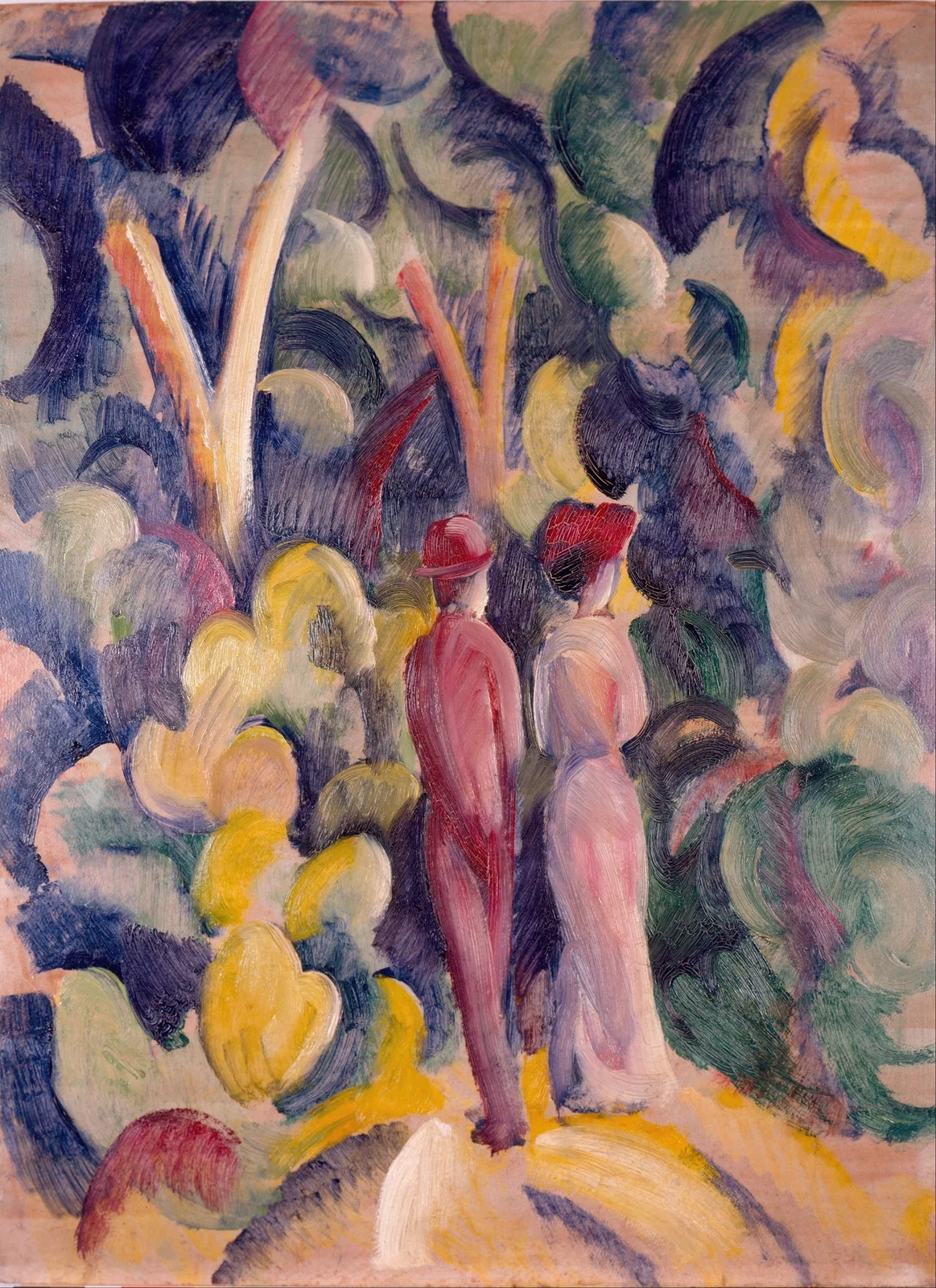 Couple on the Forest Track av August Macke