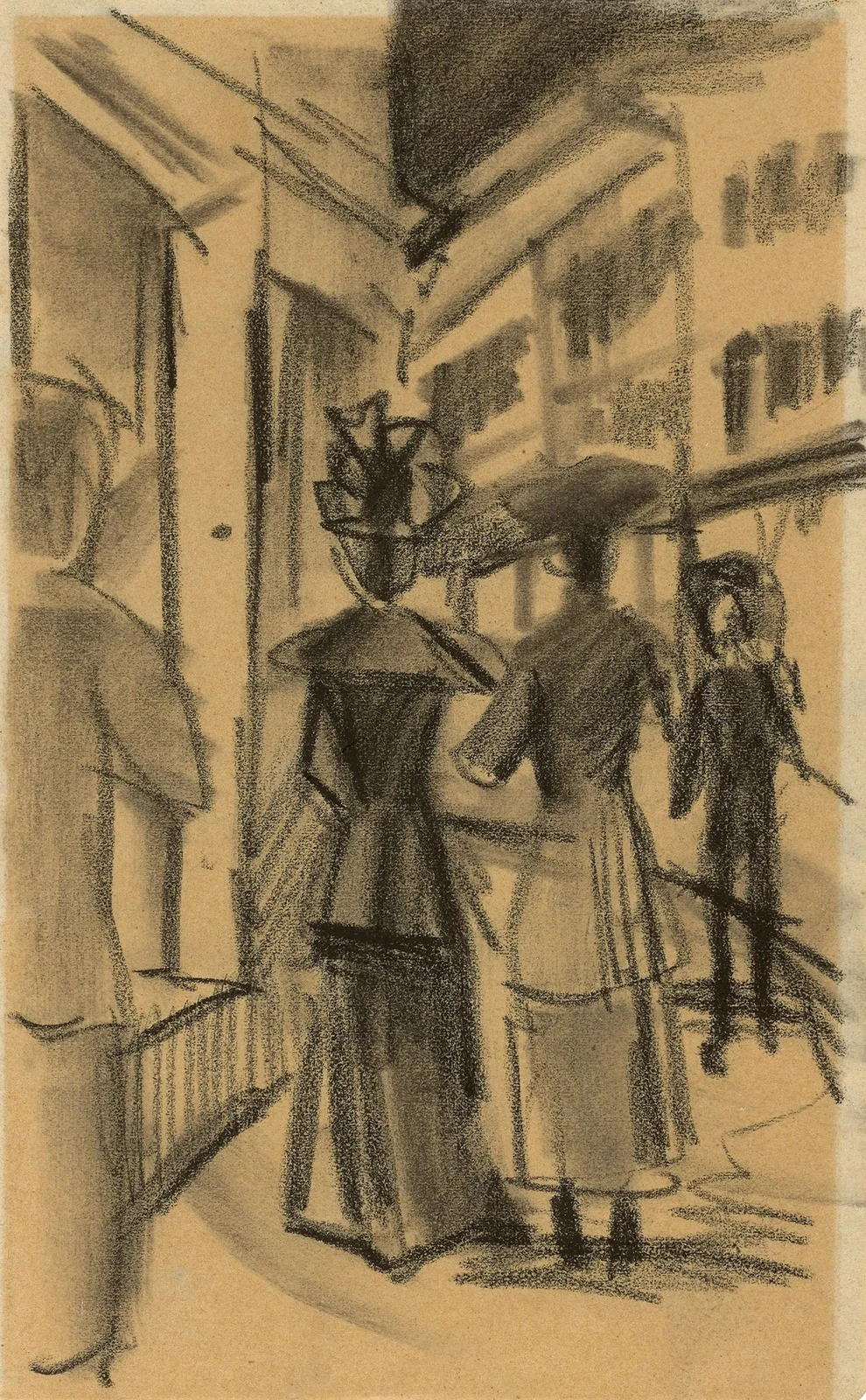 Leute auf der Straße, 1913 av August Macke