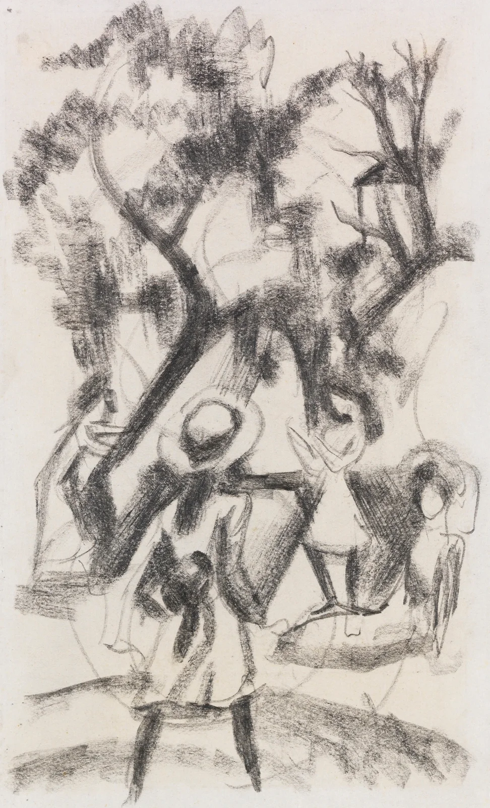 Mädchen im Park av August Macke
