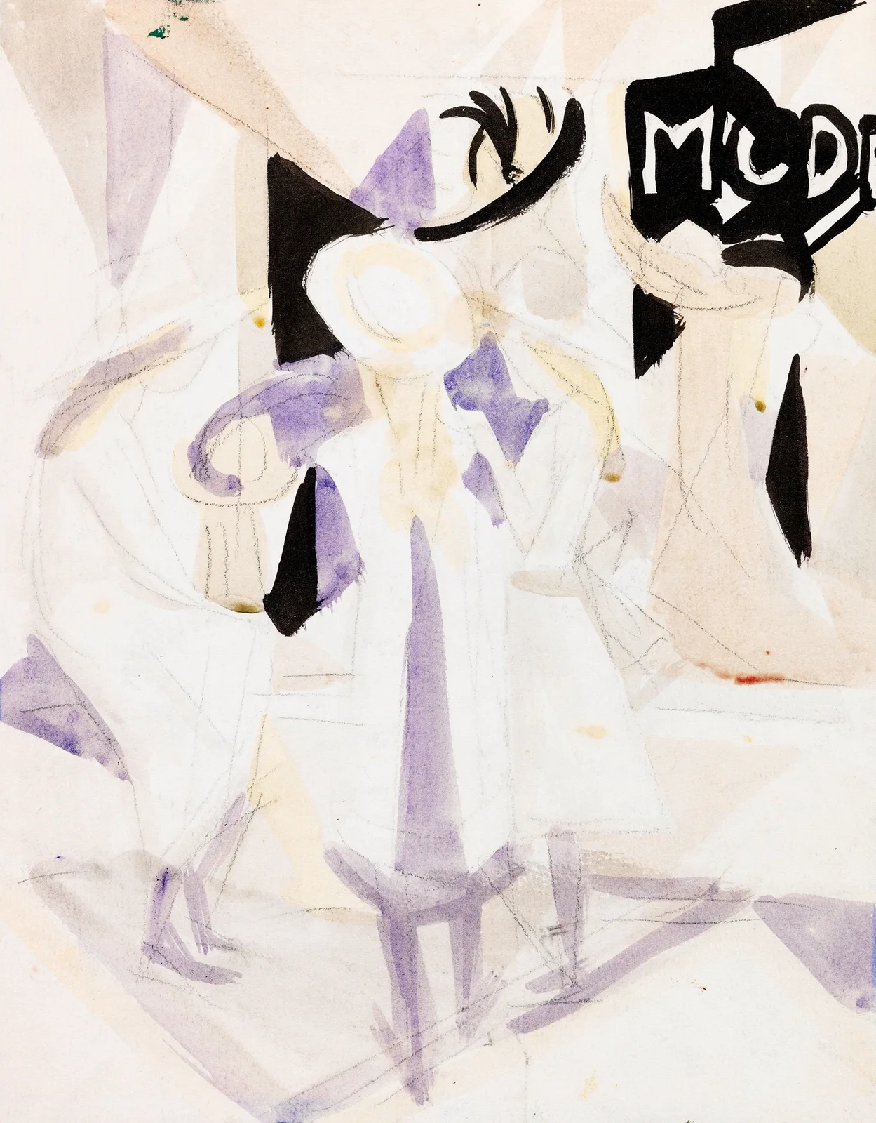 Mädchen vor Hutladen av August Macke