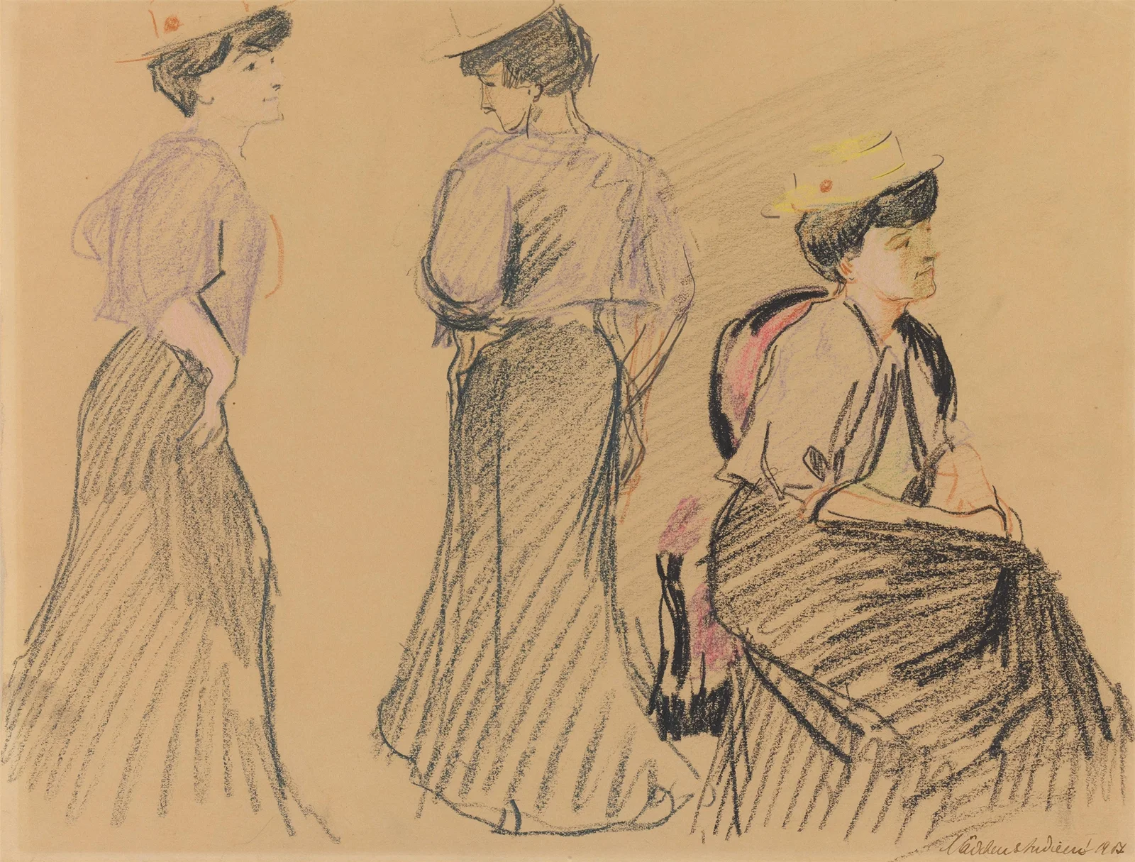 Mädchenstudien I av August Macke