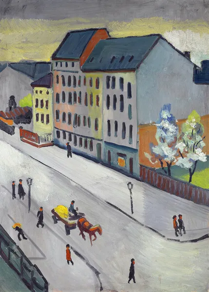 Our street in gray av August Macke