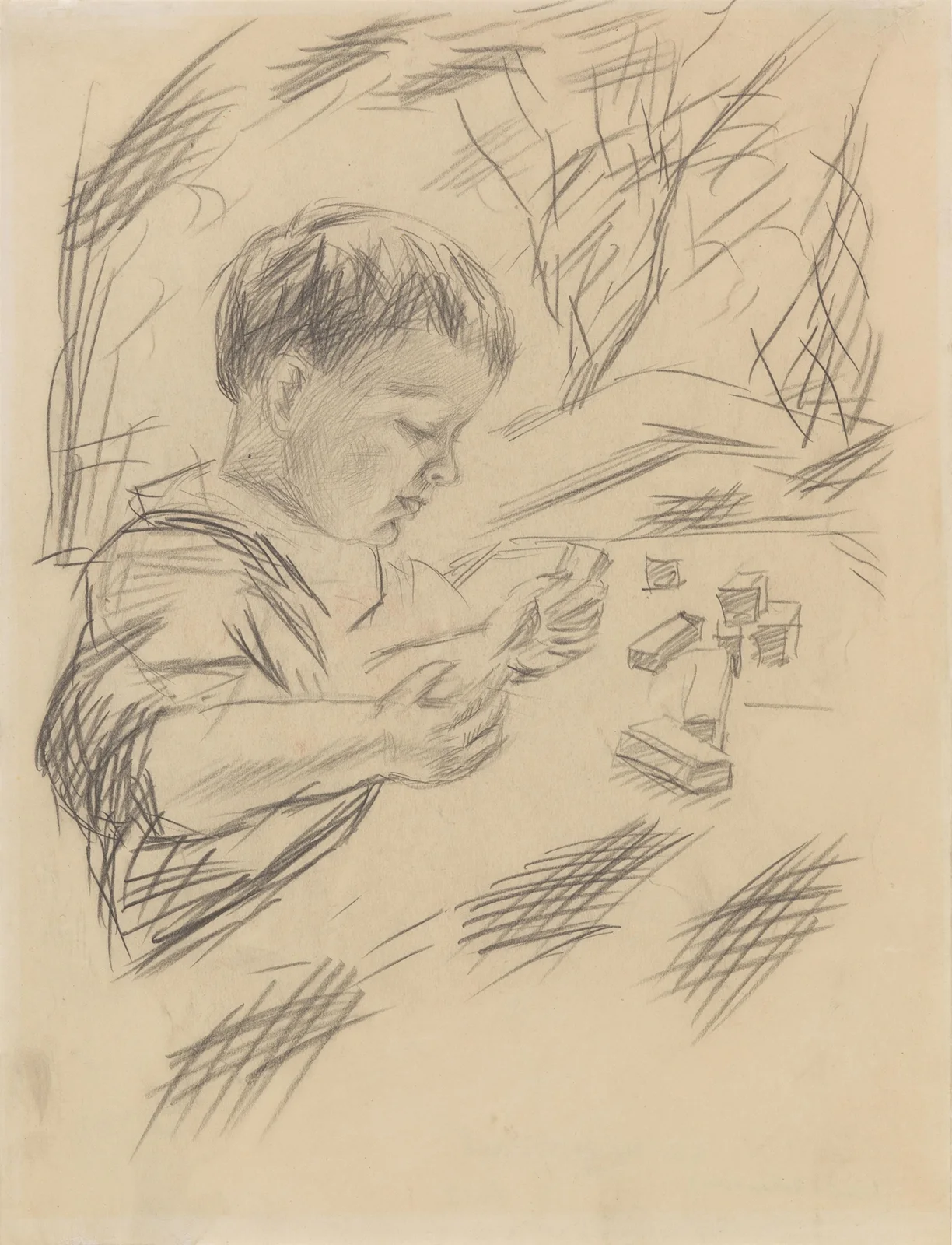 Walter spielend av August Macke