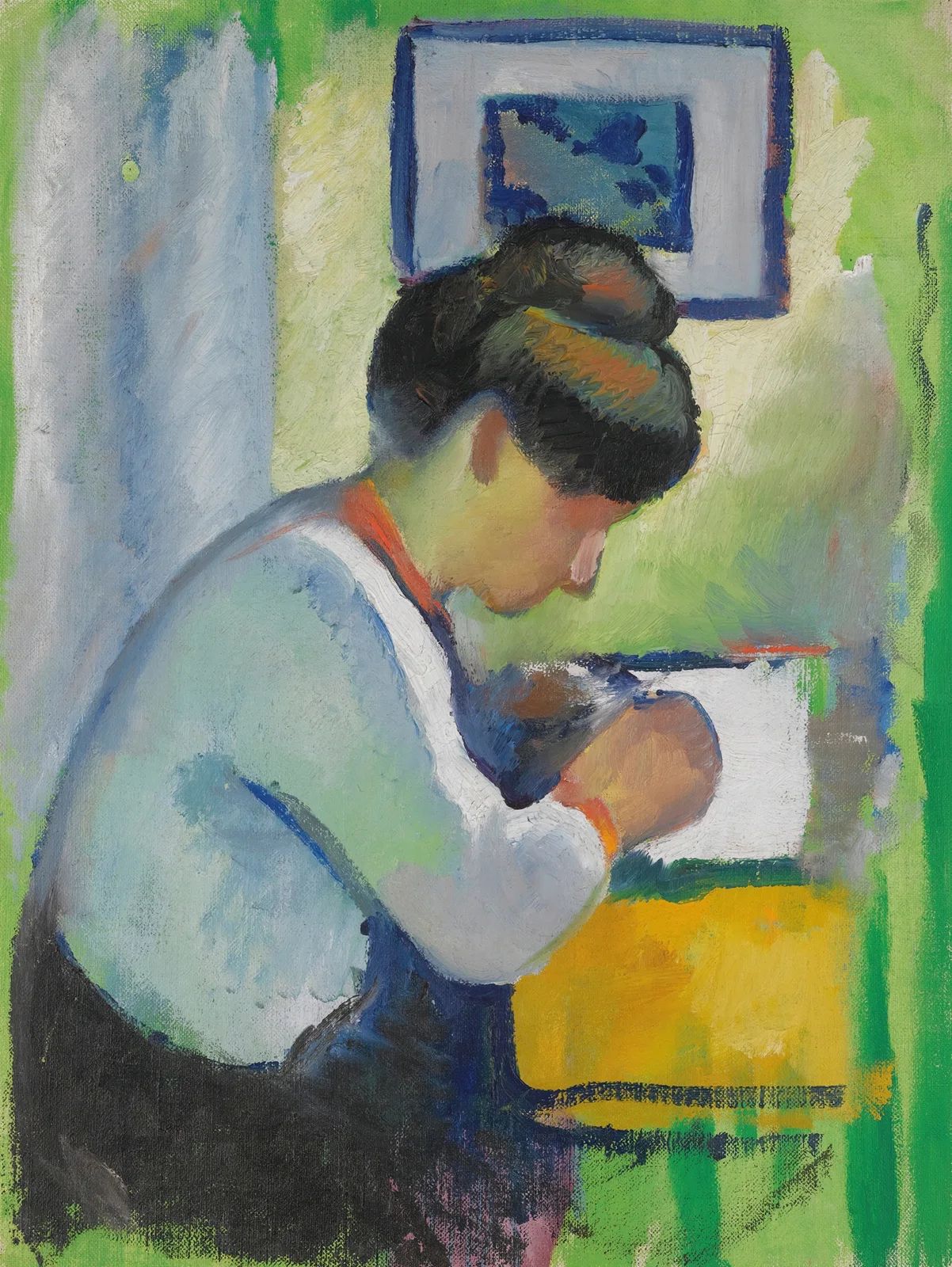 Woman Writing av August Macke