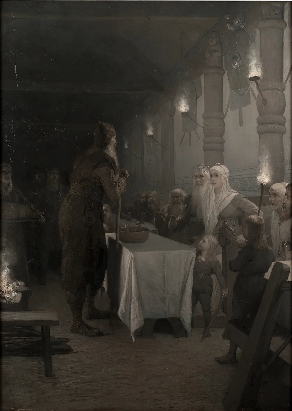 Frithiof kommer till kung Ring av August Malmström
