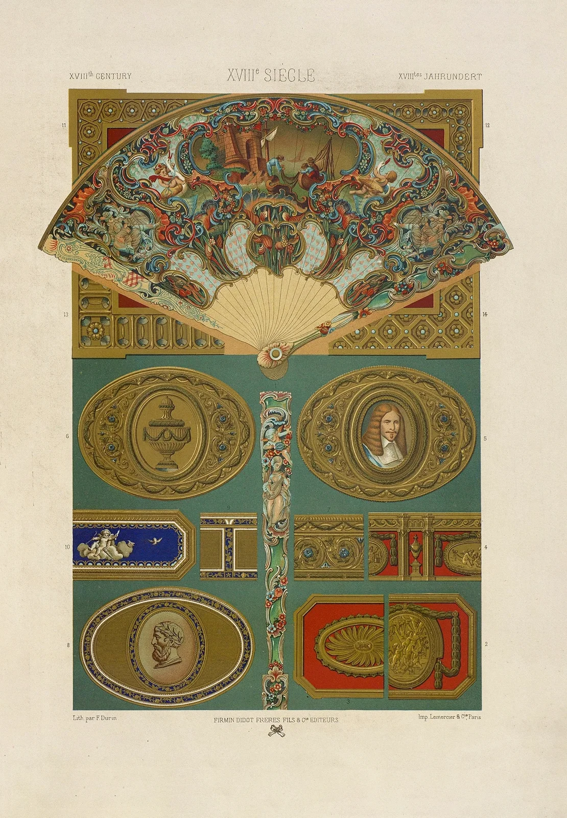 XVIII Siecle 10 av Auguste Racinet