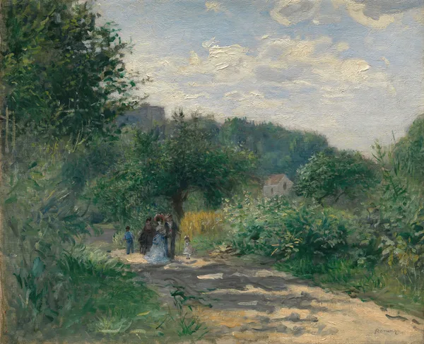 A Road in Louveciennes av Pierre-Auguste Renoir