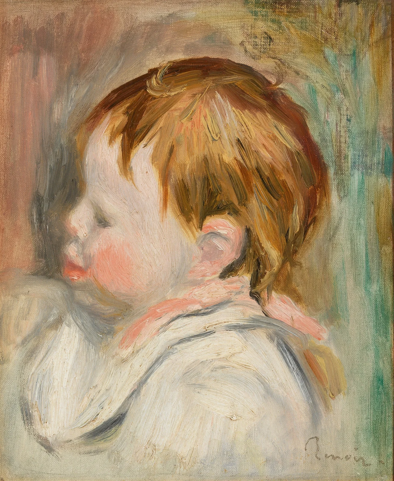 Baby’s Head (Tête d’enfant, profil à gauche) av Pierre-Auguste Renoir