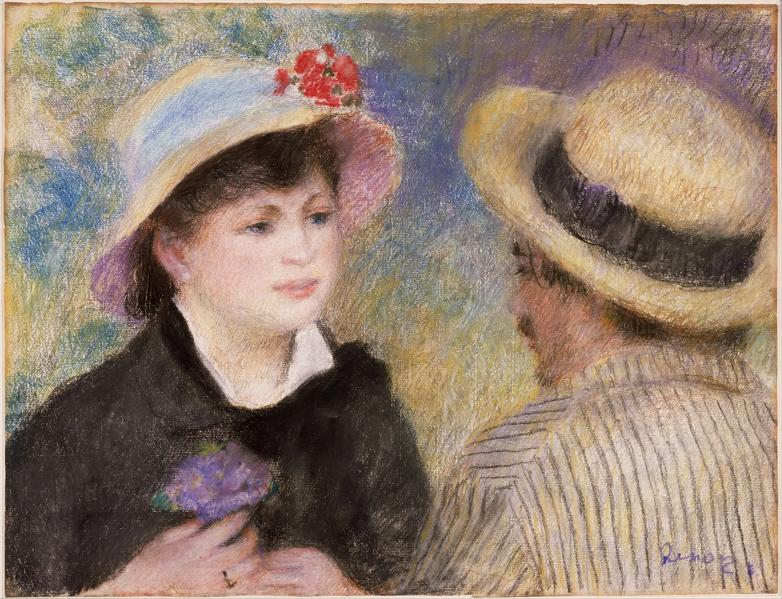 Boating Couple (said to be Aline Charigot and Renoir) av Pierre-Auguste Renoir