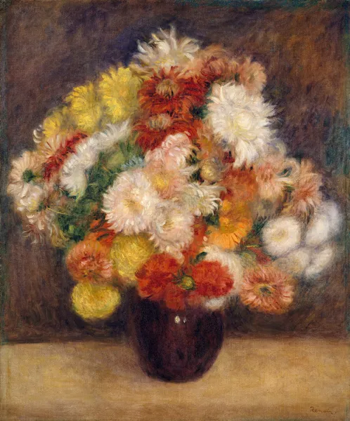 Bouquet Of Chrysanthemums av Pierre-Auguste Renoir