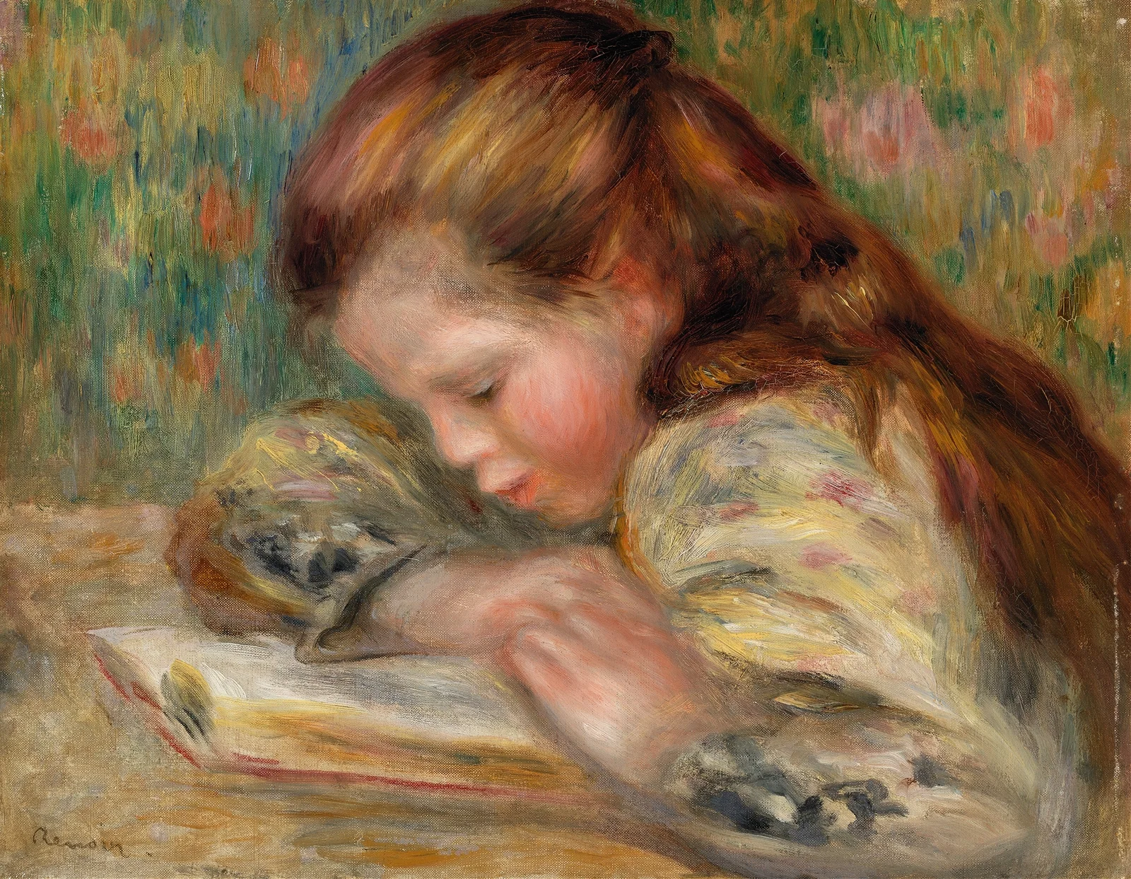 Child Reading (Enfant lisant) av Pierre-Auguste Renoir