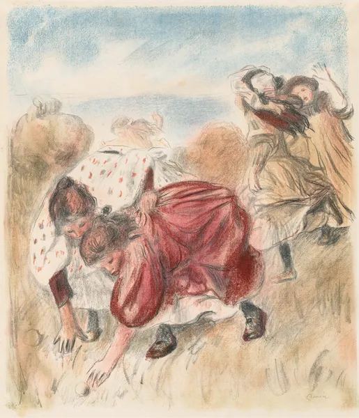 Children Playing Ball av Pierre-Auguste Renoir