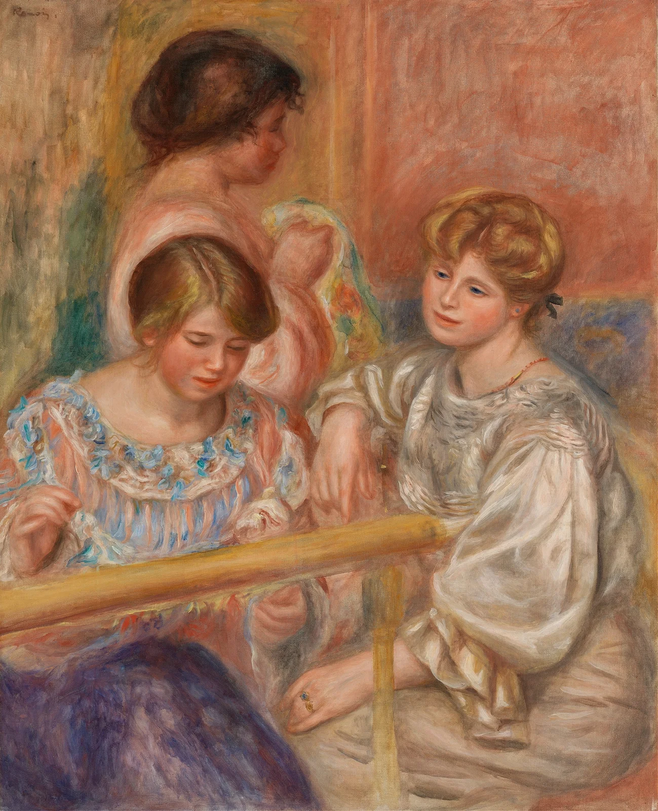 Embroiderers (Les Brodeuses) av Pierre-Auguste Renoir