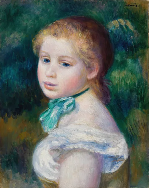Head of Young Girl (Tête de jeune fille) av Pierre-Auguste Renoir