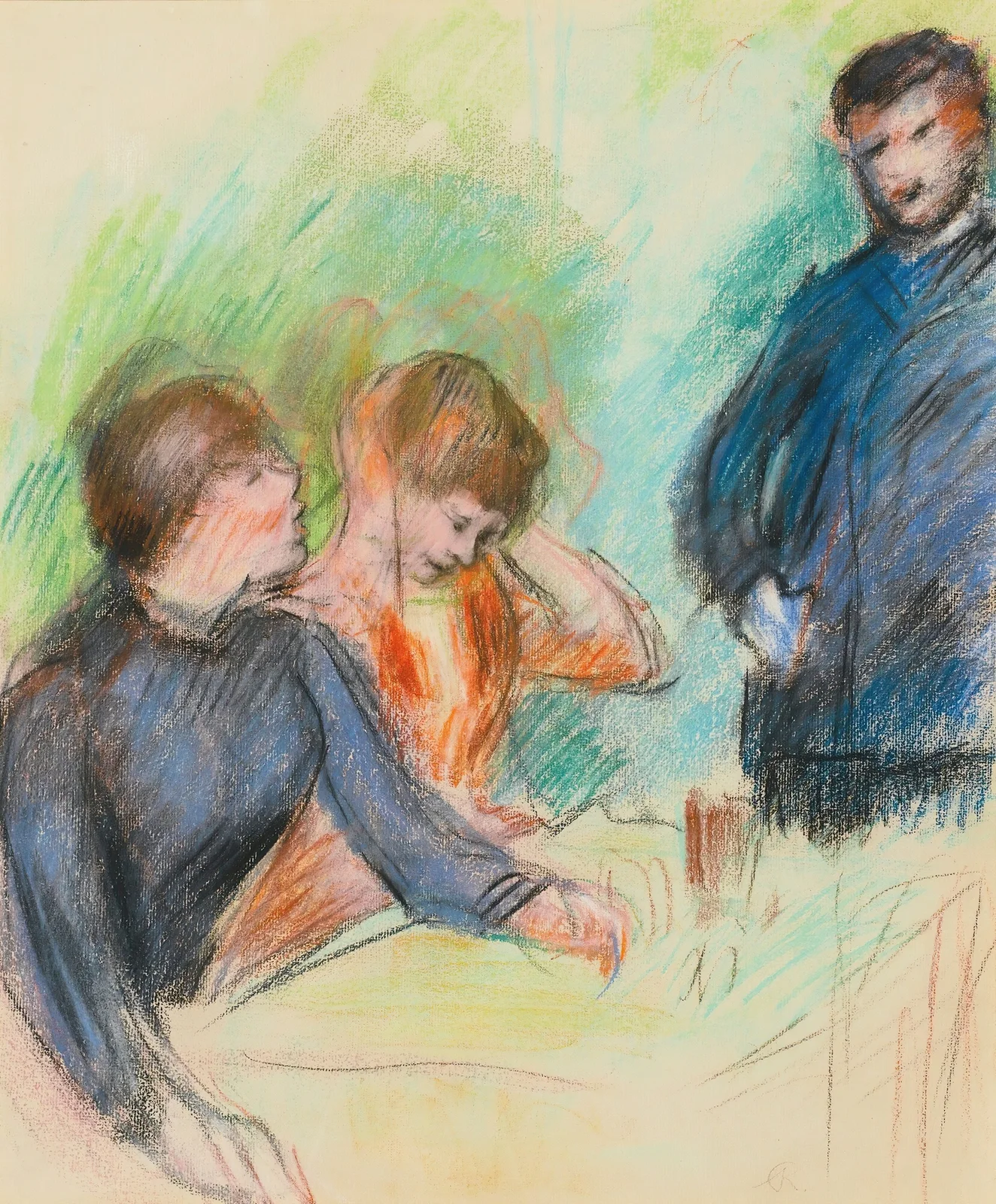 La Conversation av Pierre-Auguste Renoir