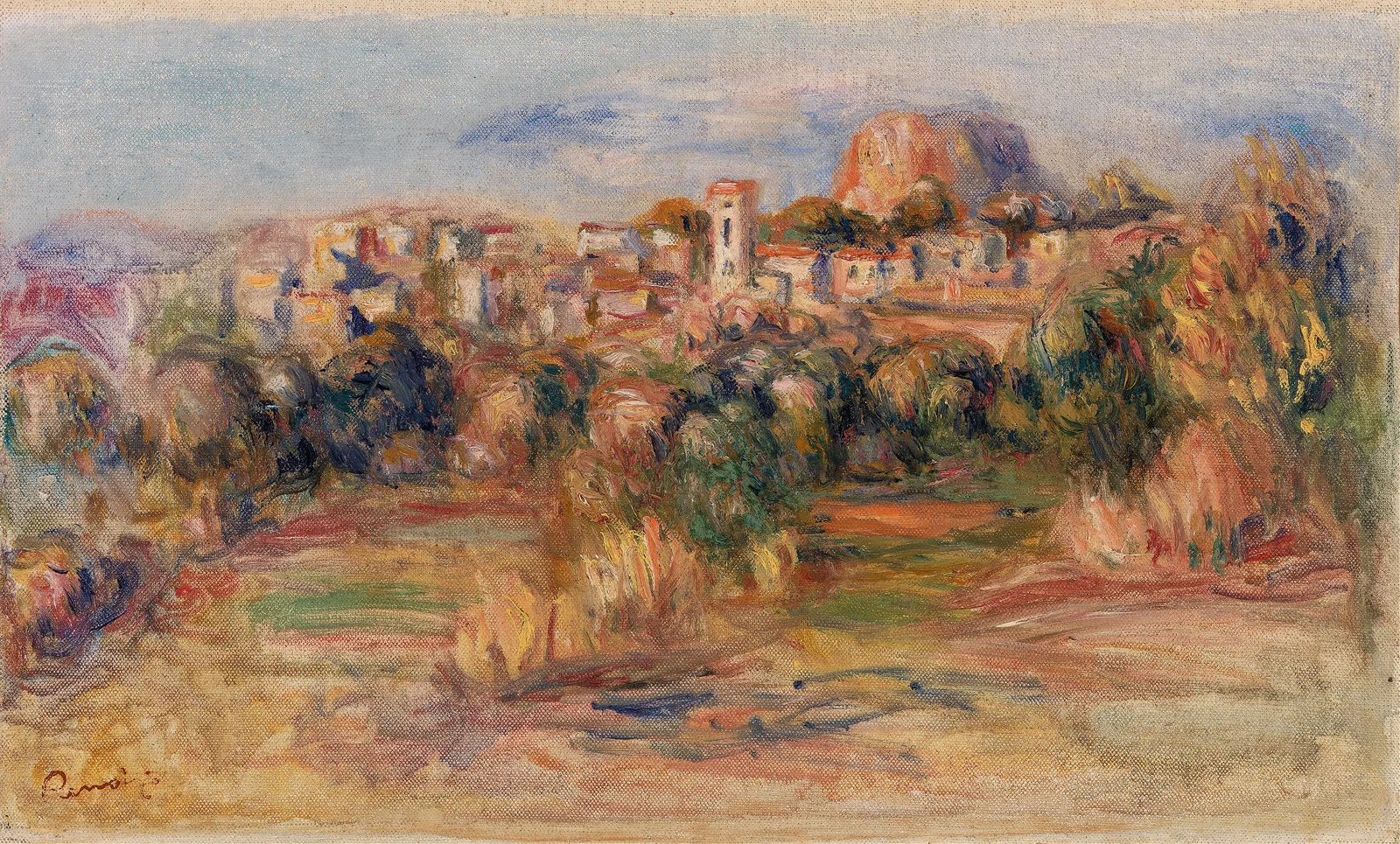 Landscape, La Gaude (Paysage, La Gaude) av Pierre-Auguste Renoir