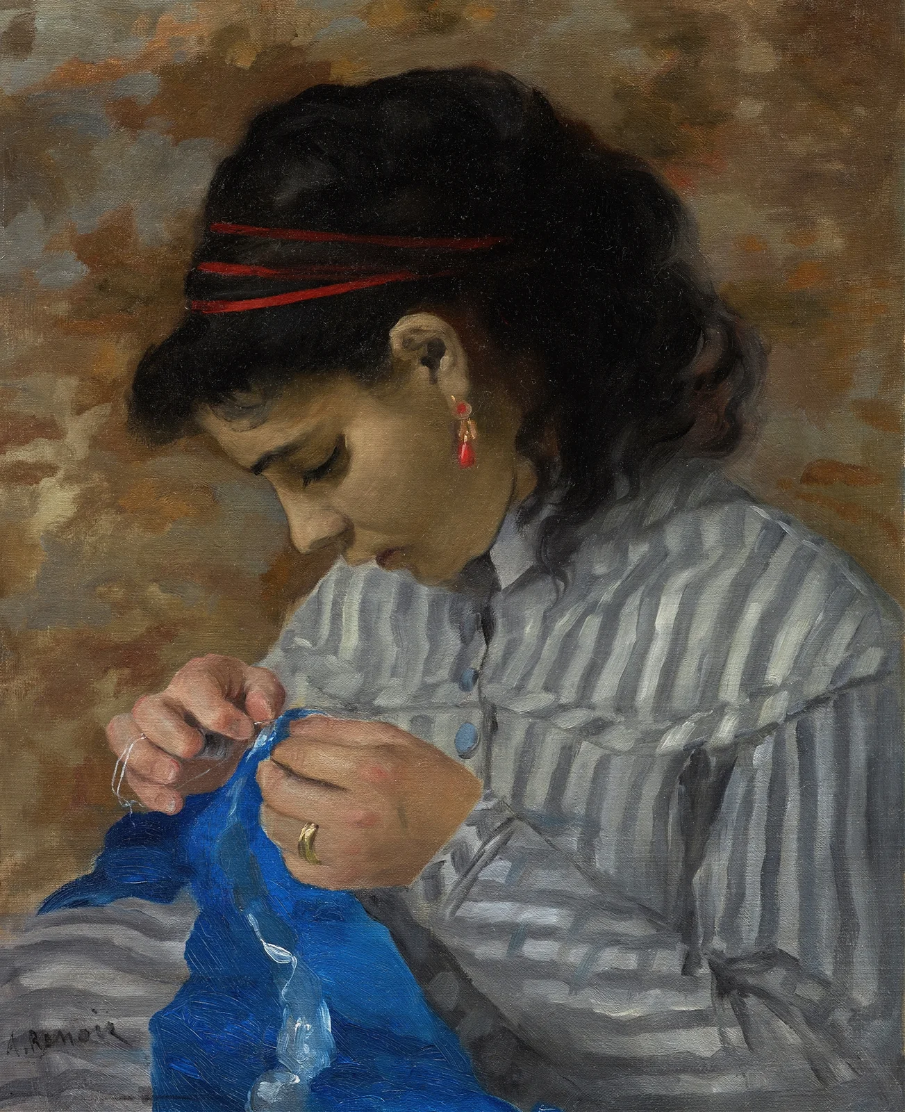 Lise Sewing av Pierre-Auguste Renoir
