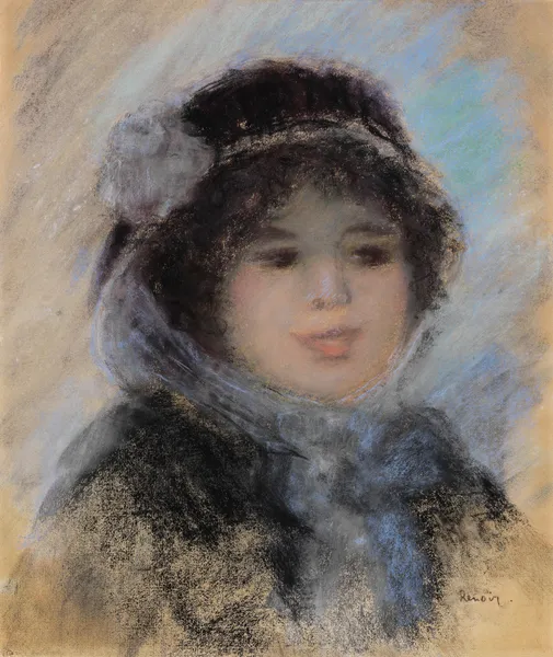 Portrait de femme, 1885 av Pierre-Auguste Renoir