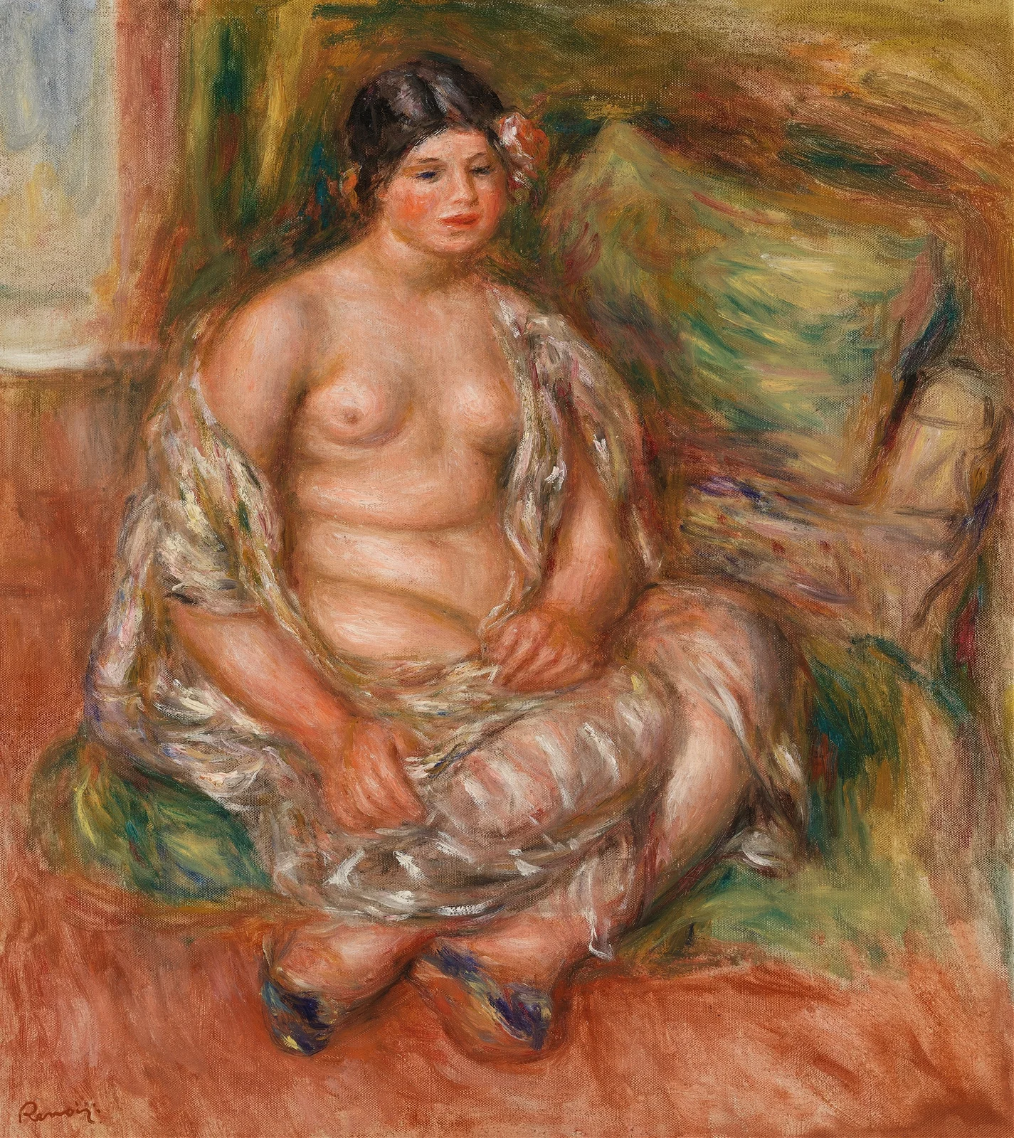 Seated Odalisque (Odalisque assise) av Pierre-Auguste Renoir
