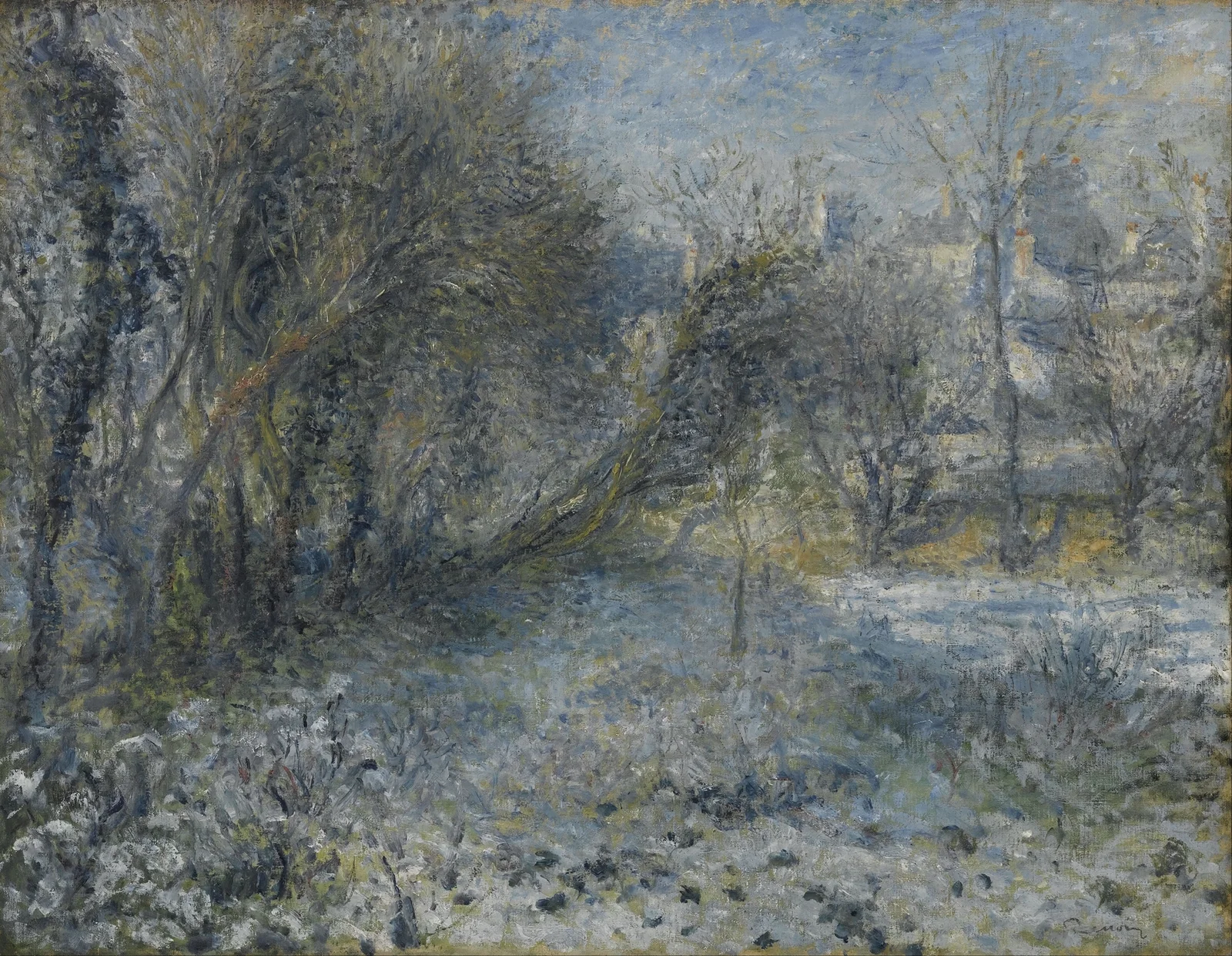 Snow-covered Landscape av Pierre-Auguste Renoir