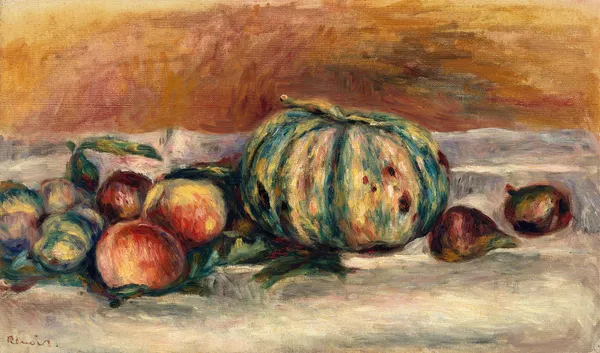 Still Life with Melon (Nature morte au melon) av Pierre-Auguste Renoir