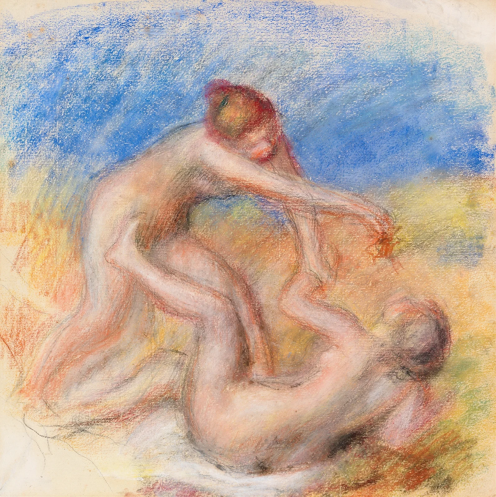 Two Nudes av Pierre-Auguste Renoir