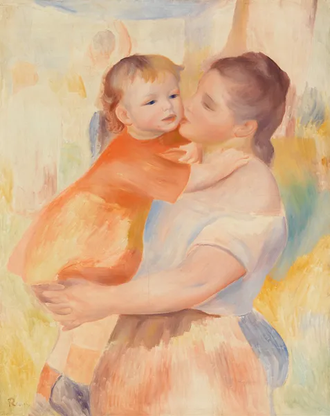 Washerwoman and Child (La Blanchisseuse et son enfant) av Pierre-Auguste Renoir