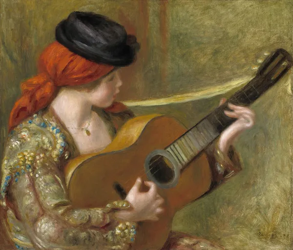 Young Spanish Woman with a Guitar av Pierre-Auguste Renoir