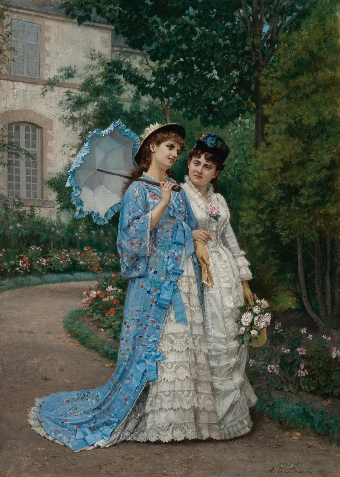 A Garden Stroll av Auguste Toulmouche