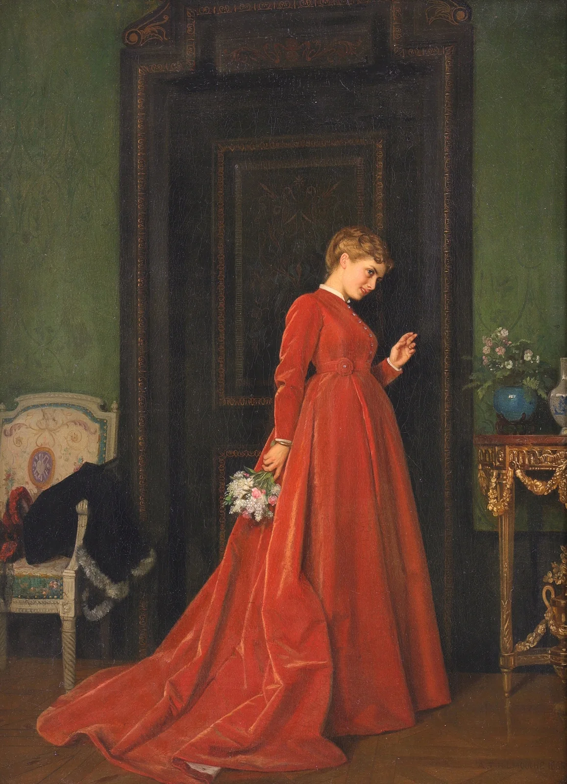A Gentle Knock av Auguste Toulmouche