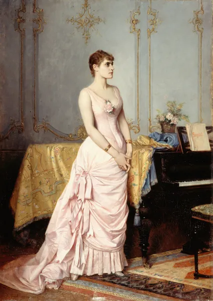 Portrait de Rose Caron (1857-1890), chanteuse. av Auguste Toulmouche