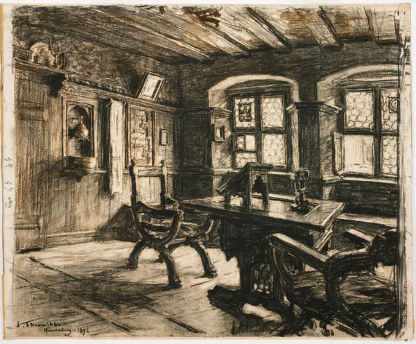 Durer’s Room in Nuremberg av Léon Augustin Lhermitte