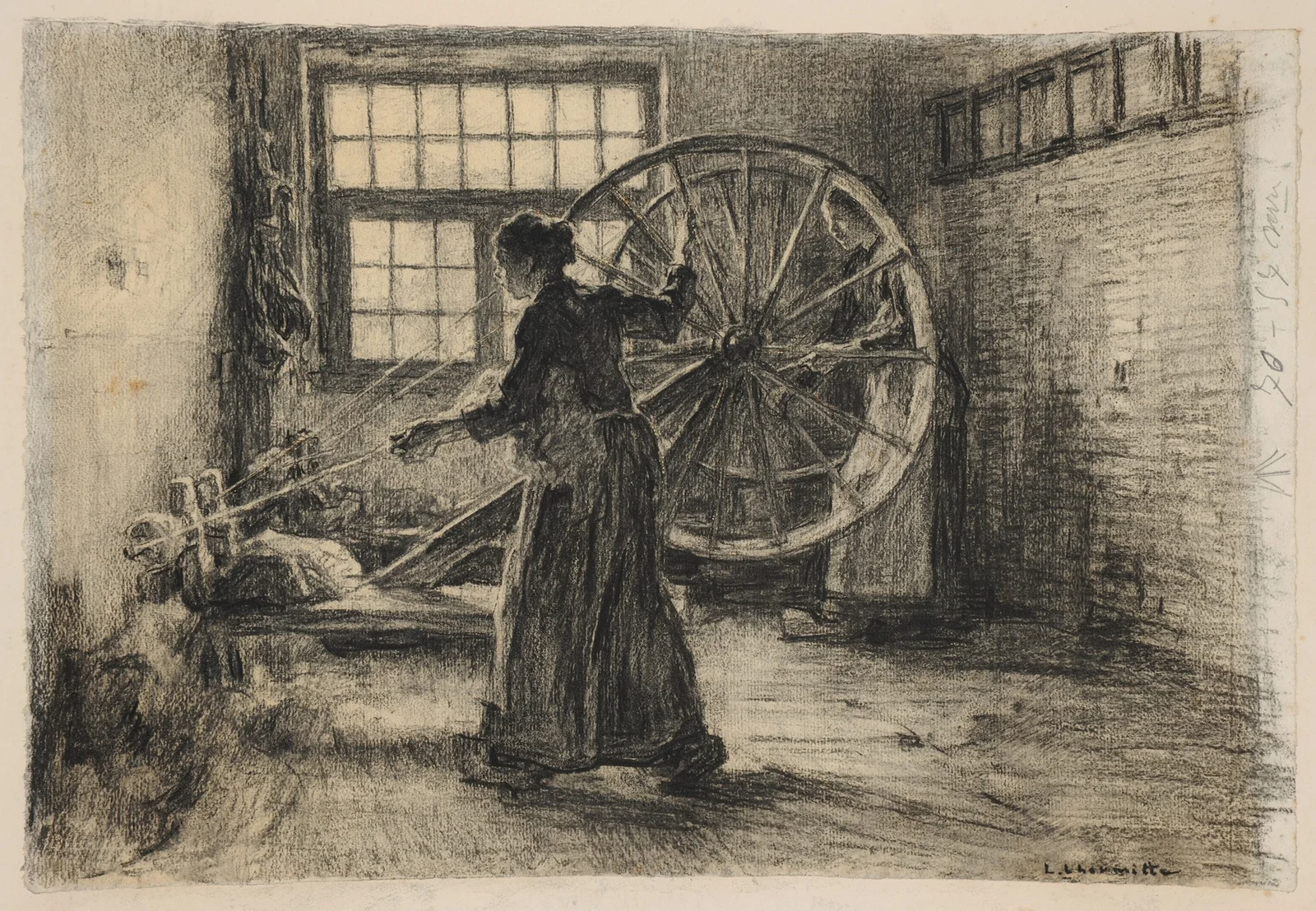 La Fileuse av Léon Augustin Lhermitte
