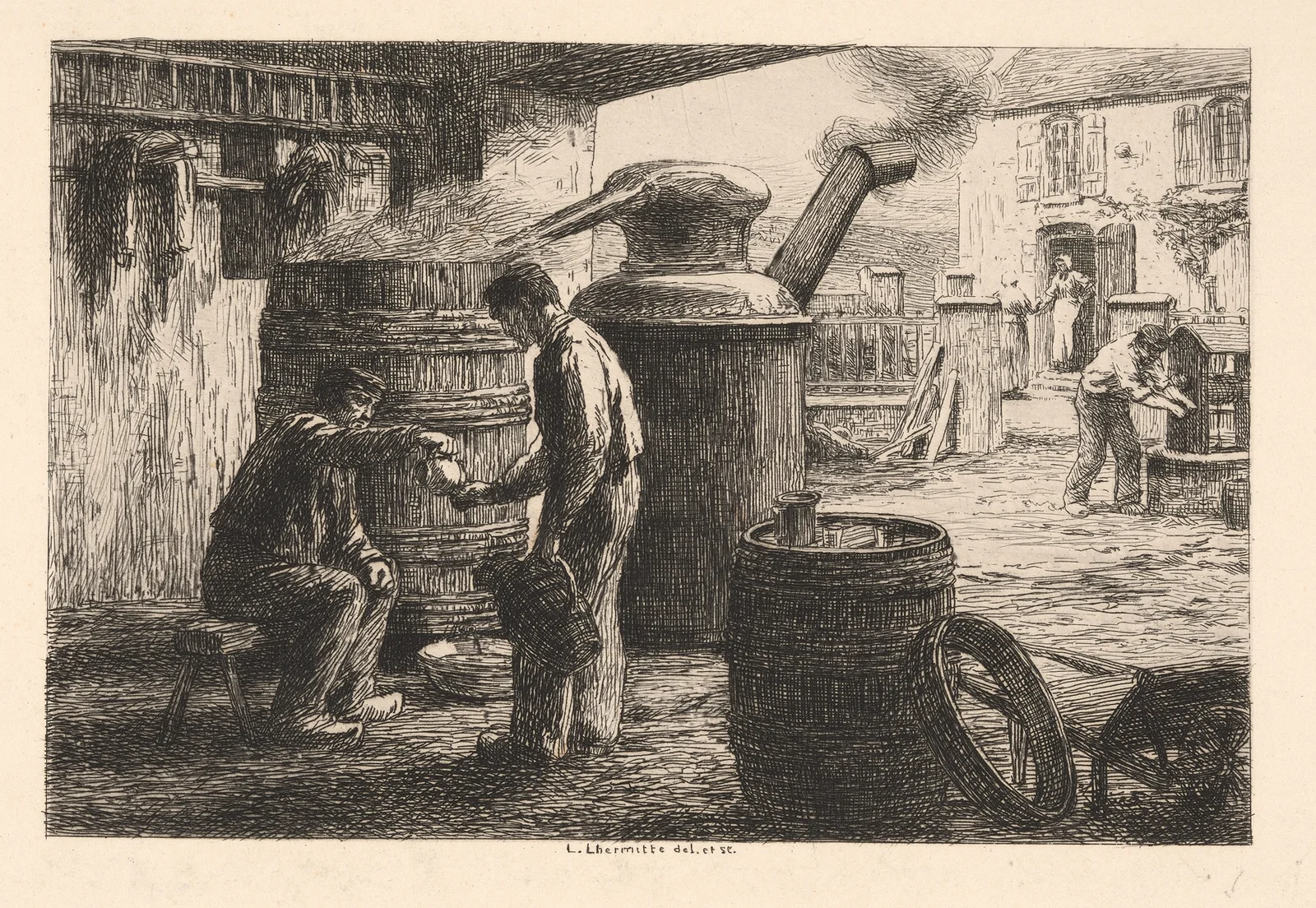 L’alambic av Léon Augustin Lhermitte