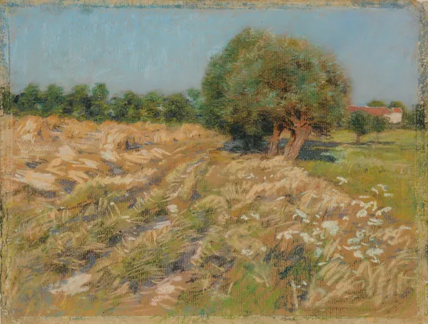 Le chemin de la ferme av Léon Augustin Lhermitte