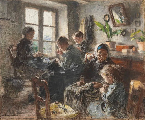 Les couturières – nr 1 av Léon Augustin Lhermitte