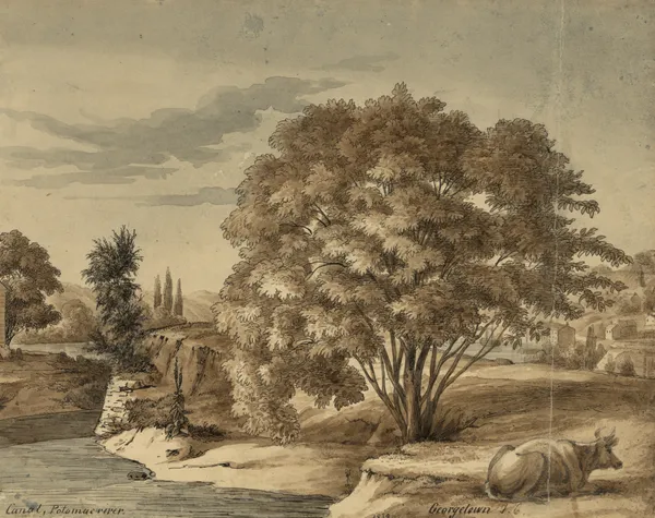 Canal, Potomac River, Georgetown av Augustus Köllner