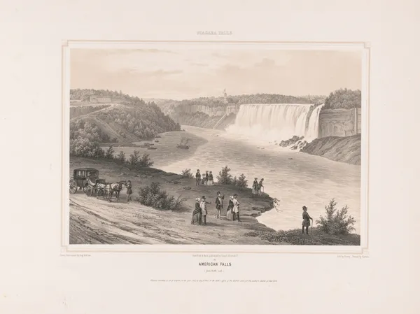 Niagara Falls. American falls (from table rock) av Augustus Köllner