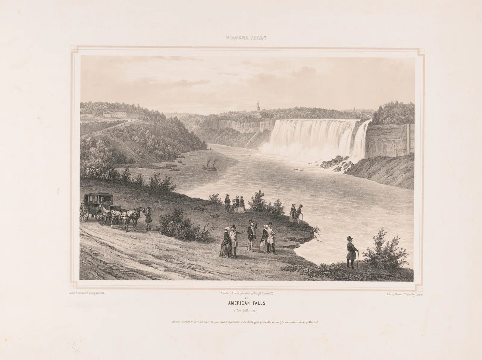 Niagara Falls. American falls (from table rock) av Augustus Köllner