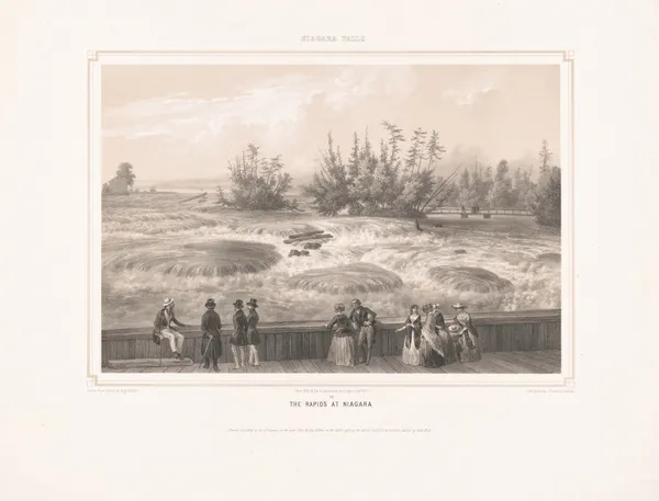 Niagara Falls. The rapids at Niagara av Augustus Köllner