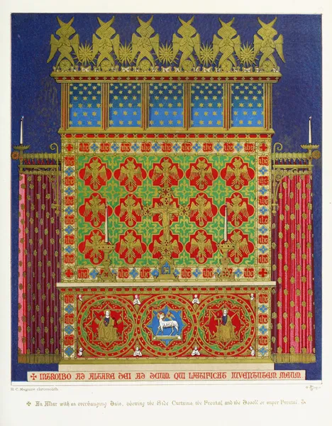 Altar and Dossell, with Curtains av Augustus Pugin