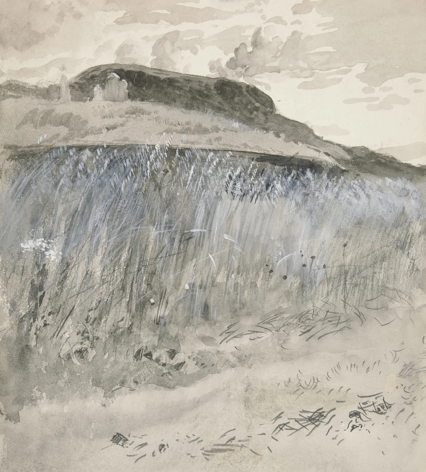 Landscape – Fields av Edwin Austin Abbey