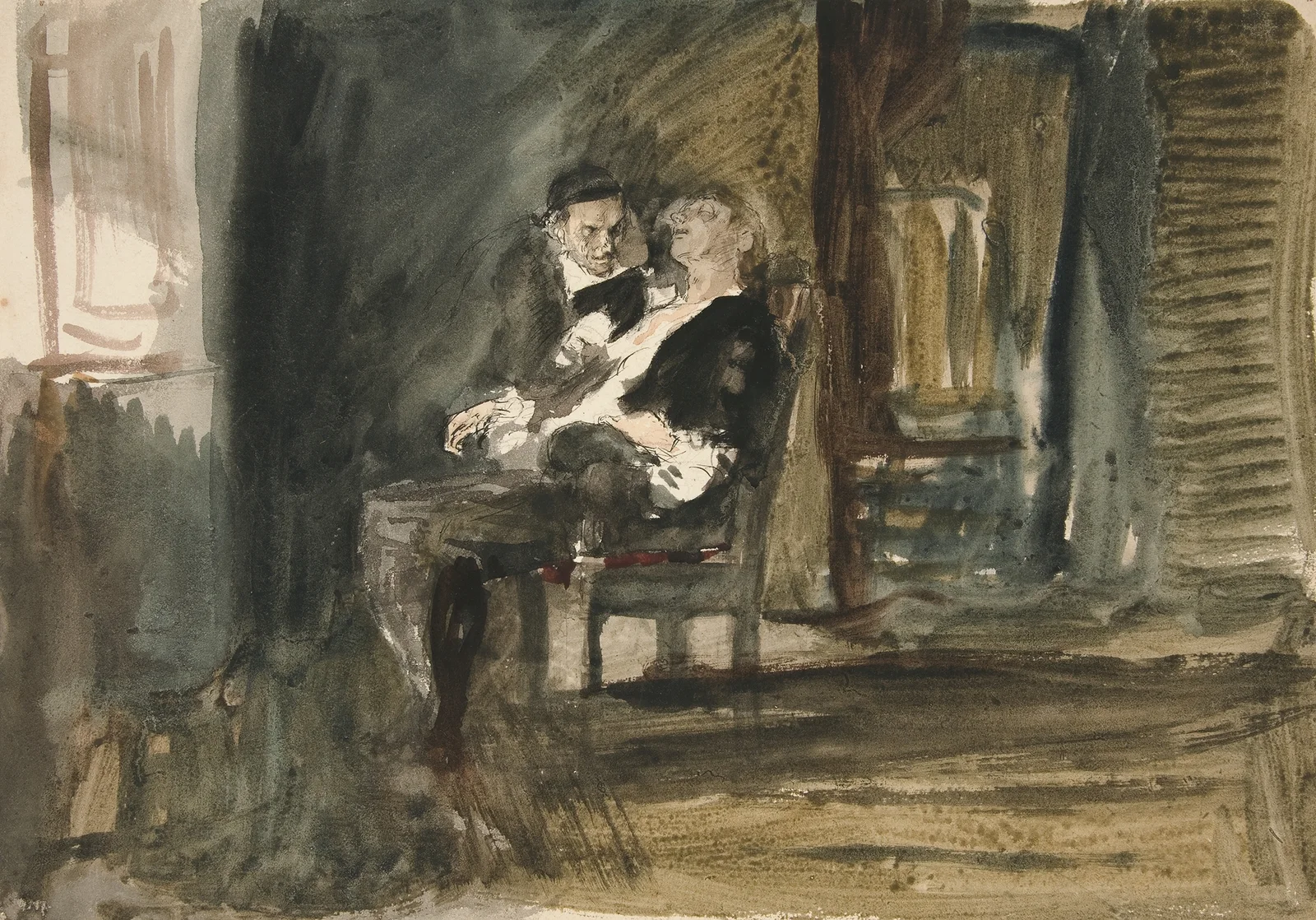 Study for The Scarlet Letter (oil painting) av Edwin Austin Abbey