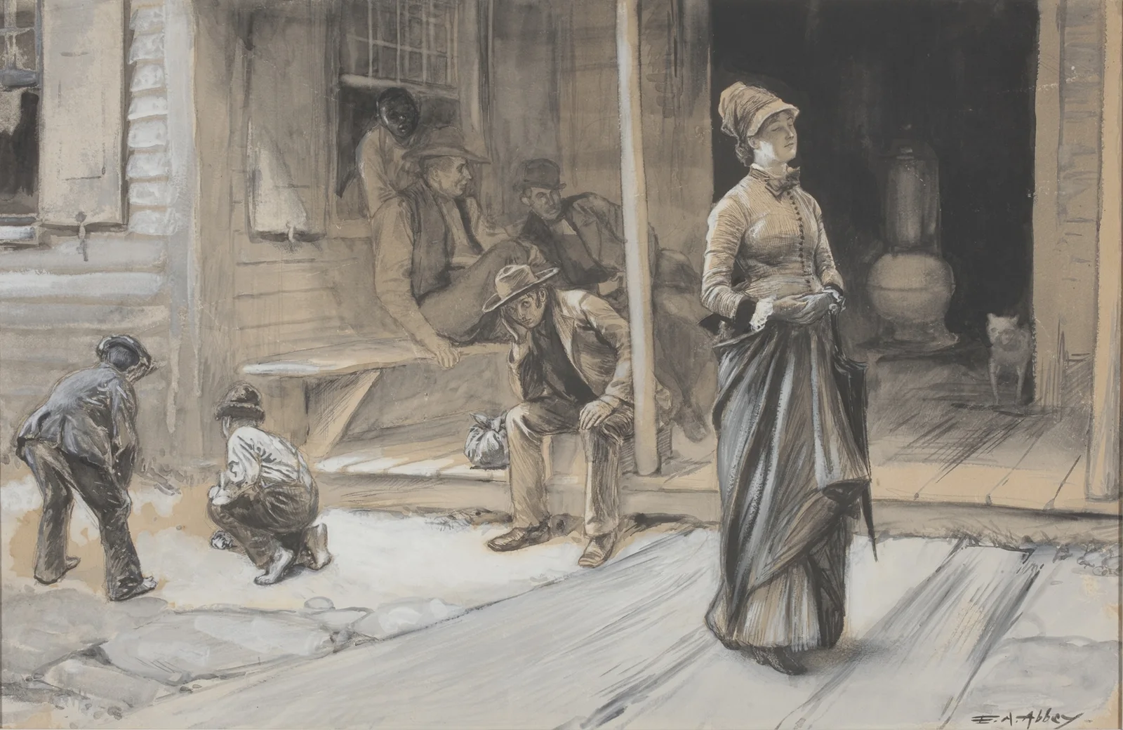 With Pride Upon Her Brow av Edwin Austin Abbey