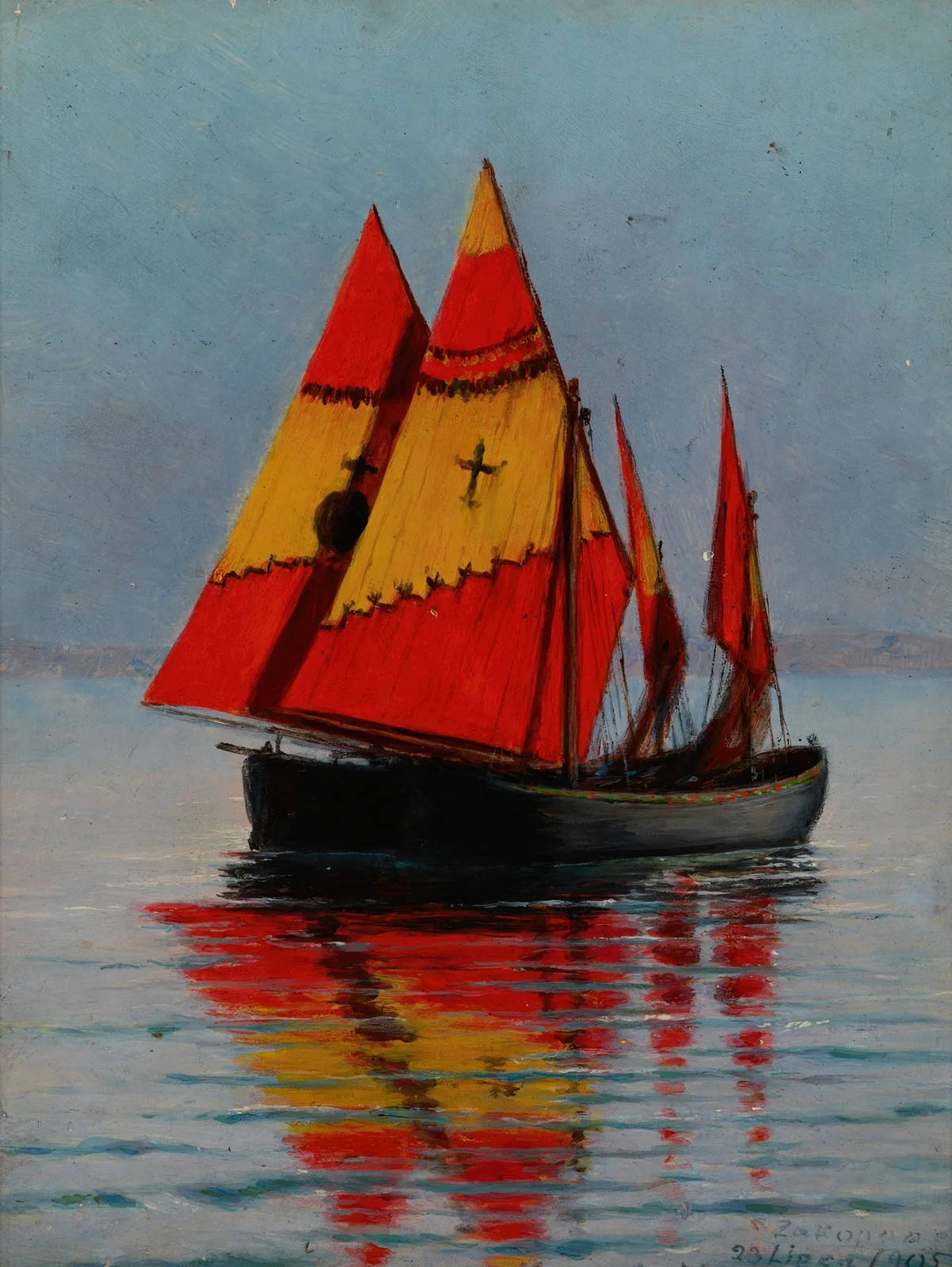 Boats on the Sea av Stanisław Witkiewicz