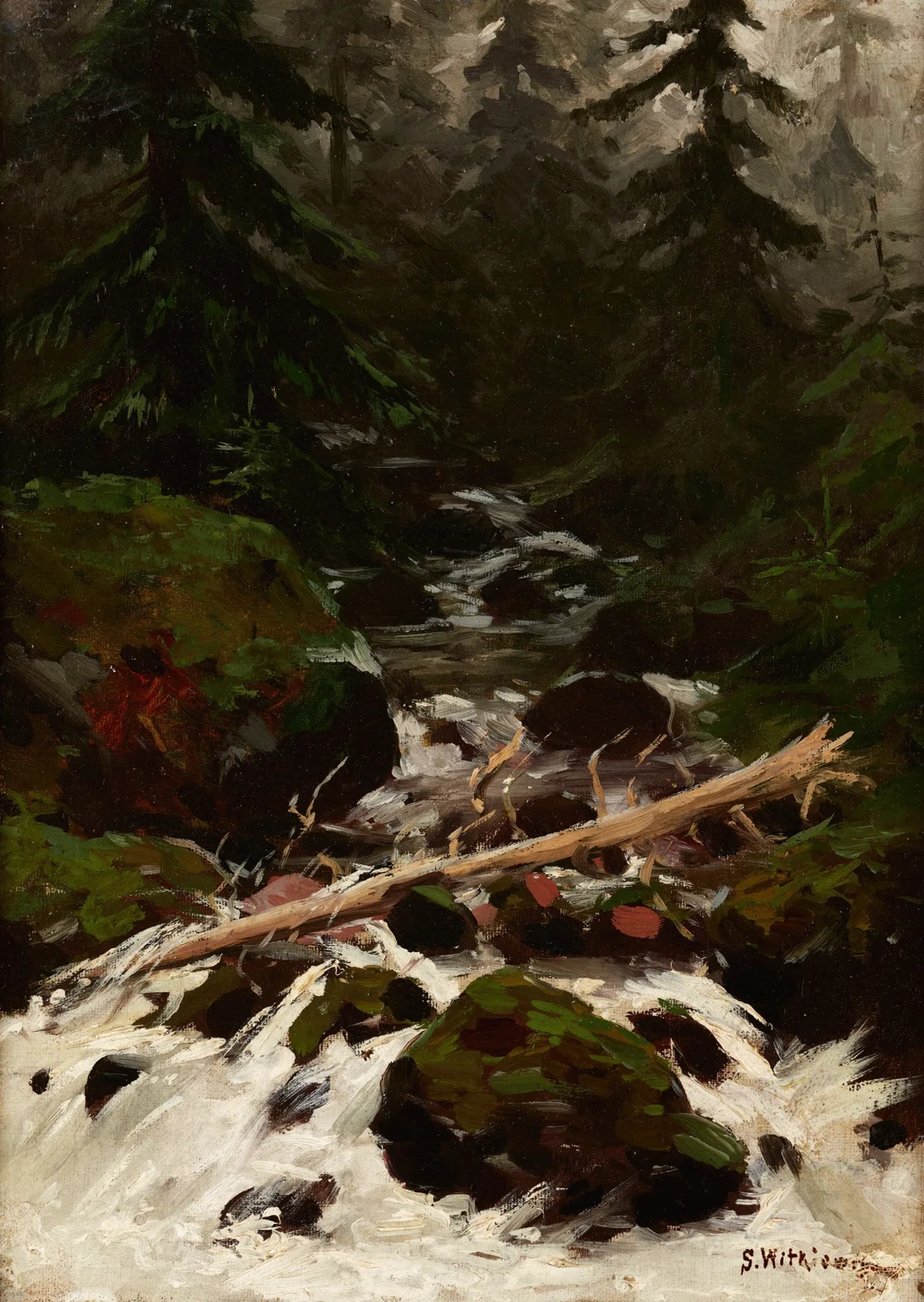 Stream in the Forest av Stanisław Witkiewicz